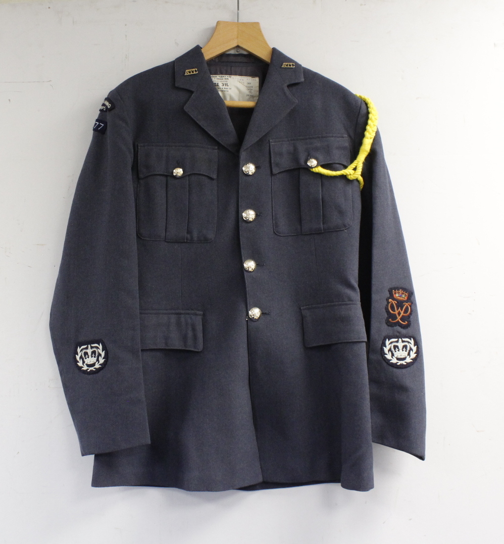 British Royal Air Force dress uniform jacket having J Compton Sons & Webb Ltd label, RAF Staybrite