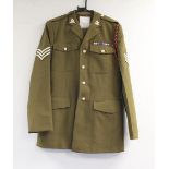 British Army dress uniform jacket having Bernard Uniforms (Holdings) Ltd label, staybrite buttons