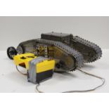 Large Meccano constructed model of a WWI Army Tank with electric motor (untested), 42cm long