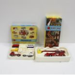 Corgi Toys diecast part Constructor set GS24 (incomplete) and 1127 Simon Snorkel Fire Engine, both