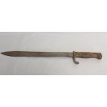 WWI Imperial German M1898/05 bayonet with A F Duisbug Mark near hilt lacking scabbard