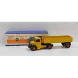 Dinky Toys diecast commercial model vehicle 521 Bedford Articulated Lorry with yellow cab and