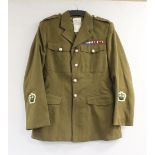 British Army dress uniform jacket having label (1980 pattern No.2 dress), staybrite buttons, Light