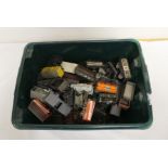 Large collection of vintage model railway rolling stock carriages. Mostly industrial and