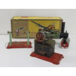 Lines Brothers Ltd Frog Mailplane in Royal Air Mail blue boxed, a Mamod Steam Roller, Mamod