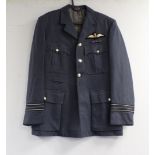 British Royal Air Force dress uniform jacket having Moss Bros Ltd of Covent Garden label "F/L A M
