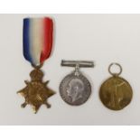 Medals. (3) WW I. 1914-15 Star & Defence Medal; to 17221 Pte. C.A. Brown. Durh.L.I. Also British War