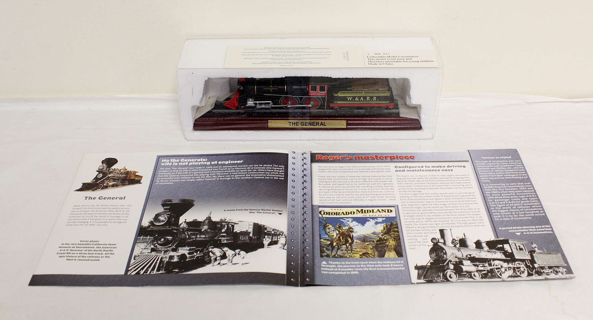 Four Atlas Editions model steam trains to include American 1855 model of "The General" steam train - Image 3 of 4