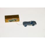 Dinky Toys diecast model vehicle 110 Aston Martin DB3 Sports car with grey body, blue interior and