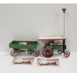 Mamod live steam TE1a Traction Engine Steam Tractor with wagon, unboxed