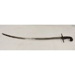 Antique Persian Shamshir Scimitar type sword the blade measuring 31" in length and inlaid with gold.