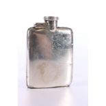 George V Art Deco period silver spirit hip or pocket flask by William Neale & Son Ltd, Birmingham