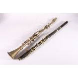 French white metal Class A clarinet by Jerome Thibouville-Lamy of London and Paris and another