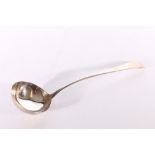 George III antique silver ladle of oar pattern by Hester Bateman, London, date letter rubbed,