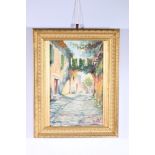 BOTTOLI, The Archway, Signed oil on canvas 37cm x 23cm