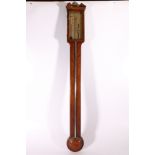 W Ferguson of Elgin mahogany stick barometer, 98cm tall