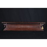 Burmese carved wooden panel with fine wooden teeth, part of a silk loom, 87cm