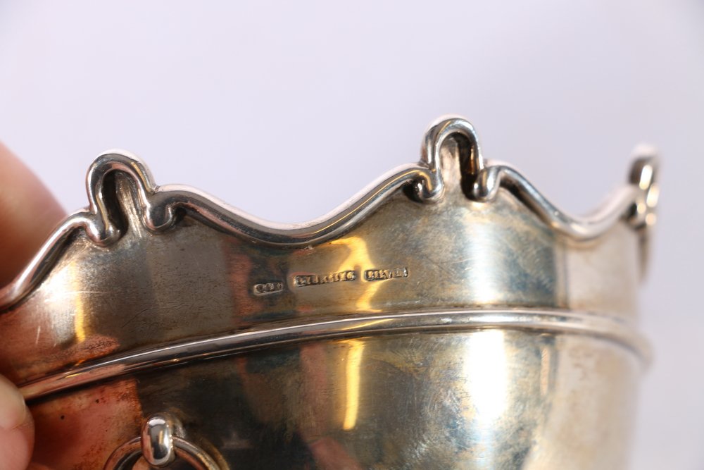 Silver trophy bowl in the form of a Monteith bowl engraved "Imperial Bank of India, Jock Morrison - Image 2 of 2