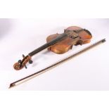 French violin labelled Vuillaume a Paris and stamped similar verso to the two piece back together