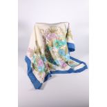 Gucci silk scarf decorated with botanical sprays 82cm x 82cm