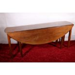 19th Century Irish mahogany wake coffin table with double gate leg action, 179cm long.