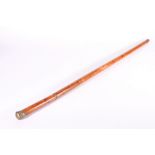 Antique novelty walking stick with secret hidden drink reservoir 40cm long, stick length 88cm long