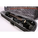 Ferris S shaped electric violin in fitted case with bow