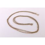 10ct yellow gold muff chain, 31.3g