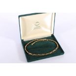 Scottish 9ct yellow gold Celtic style neck chain by Ola Marie Gorie, 31.8g gross in Ola Gorie Orkney