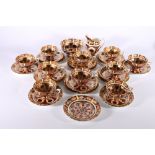 Royal Crown Derby Imari pattern twenty-nine piece part tea set comprising milk jug, sugar bowl,