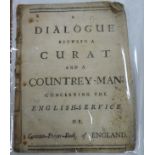 (ANDERSON REV. JOHN, OF DUMBARTON).  A Dialogue between a Curat & a Countrey-Man concerning the