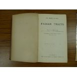FABIAN SOCIETY.  Bound vol. of tracts incl. No. 13, Shaw, What Socialism Is.; also a letter from