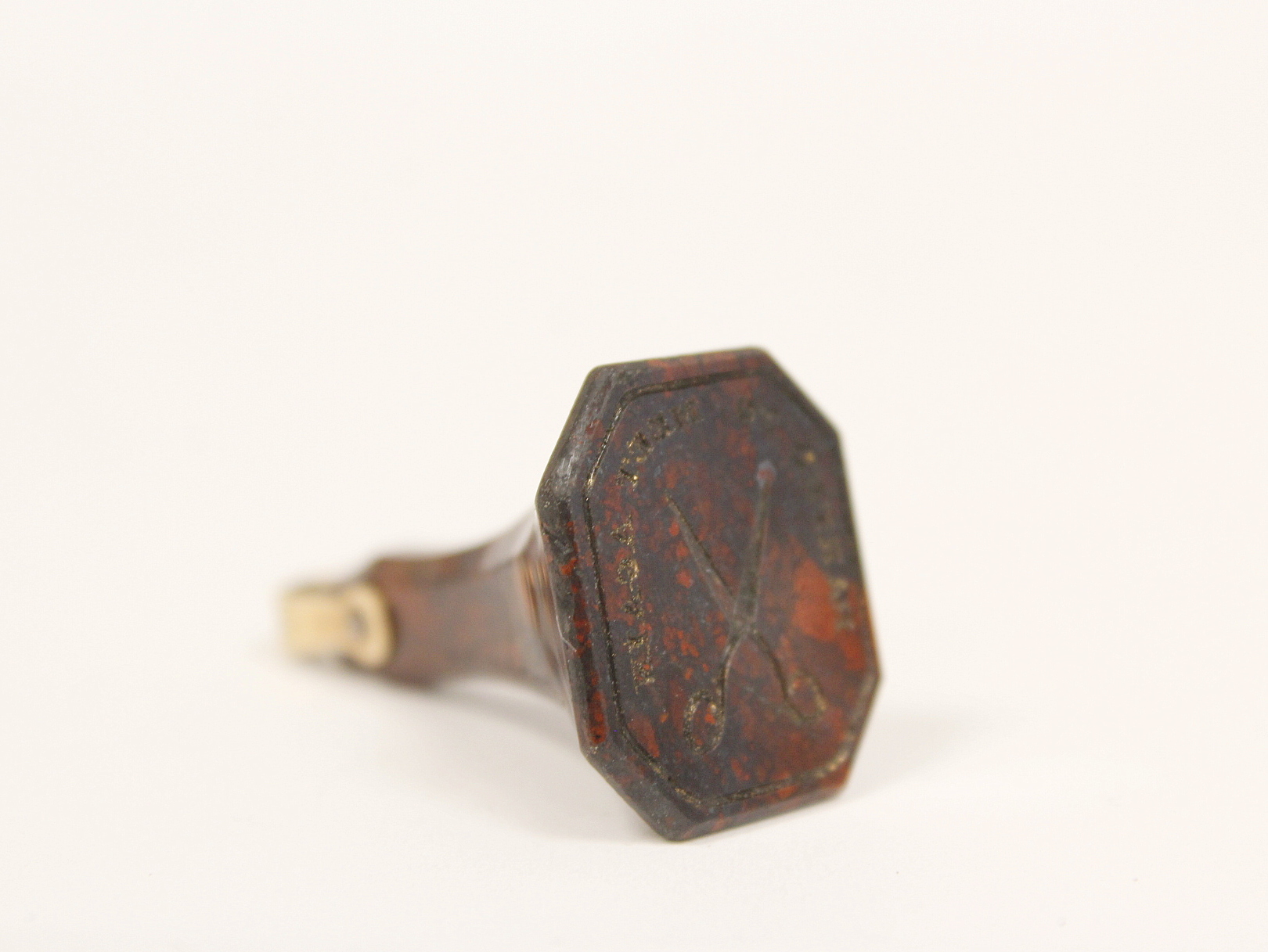 19th century bloodstone seal with loop 'Parted to meet again' and another. (2). - Image 2 of 4