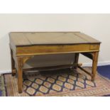 Pine & mahogany clerks desk purchased from the Haig Colliery, Whitehaven when it closed in 1986.