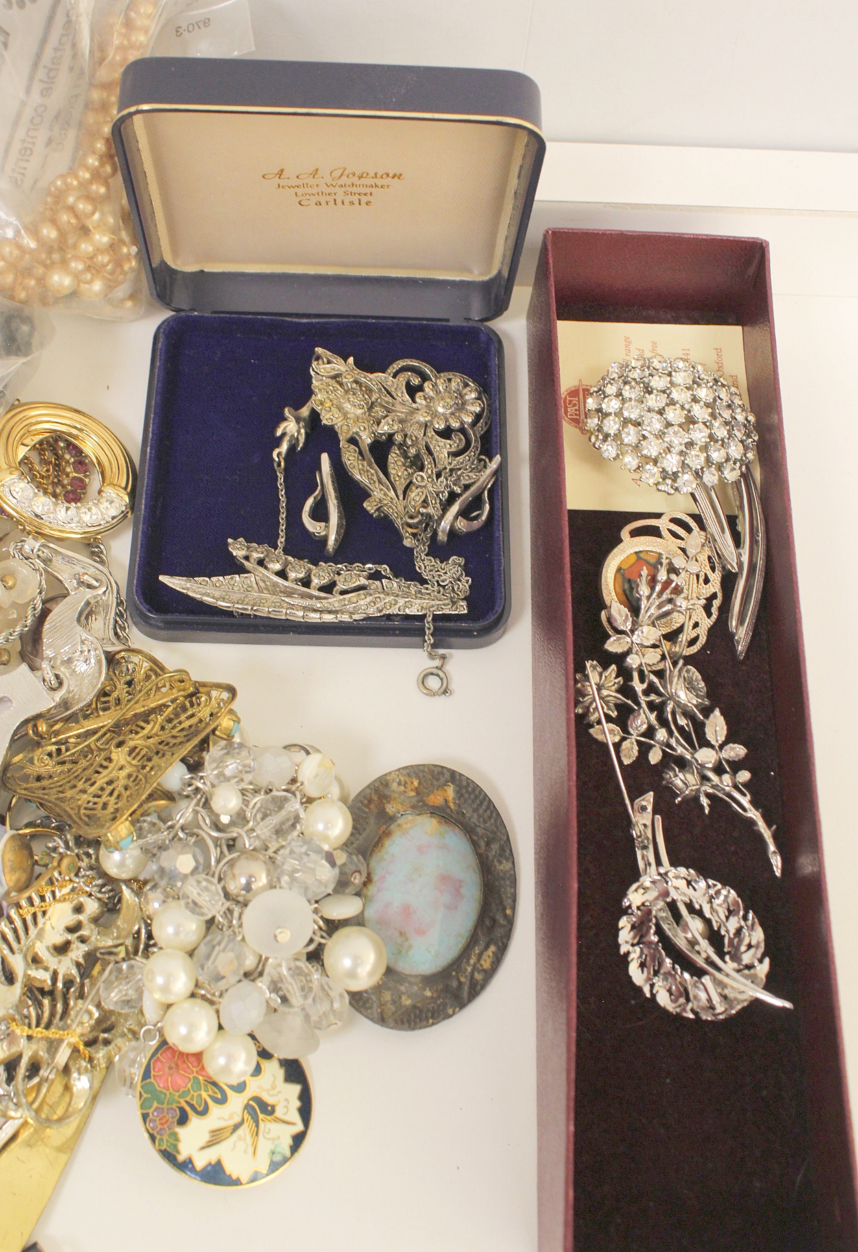 Three lady's watches and a quantity of other costume jewellery. - Image 3 of 3