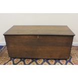 Oak rectangular bedding box with fitted interior. 125cm x 57cm