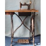 American treadle sewing machine by Elias Howe, The Howe M Co. New York, no. 658657 pat. Jan 30 1872.