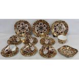 Royal Crown Derby "Imari 1128" pattern teaset for twelve settings, comprising: twelve teacups;