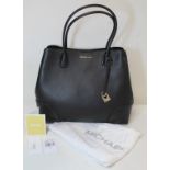 Michael Kors Mercer Gallery large black leather centre zip tote bag, approx. 40cm wide. With