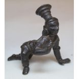 Antique small bronze figure of Bala Krishna, 7.5cm high.