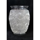 French Lalique "Bagatelle" clear and frosted glass vase of ovoid form, moulded with plump little