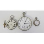 Silver table roller lever watch by Graham Liverpool, Chester 1848, a Geneva cylinder watch and a