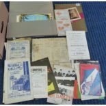 Theatrical Ephemera.  A carton of old programmes, etc.