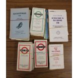 London Transport.  A collection of fldg. maps & timetables. 1940's-1960's.