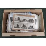 Scotland.  A large carton of loose antique engs. of views in Scotland.
