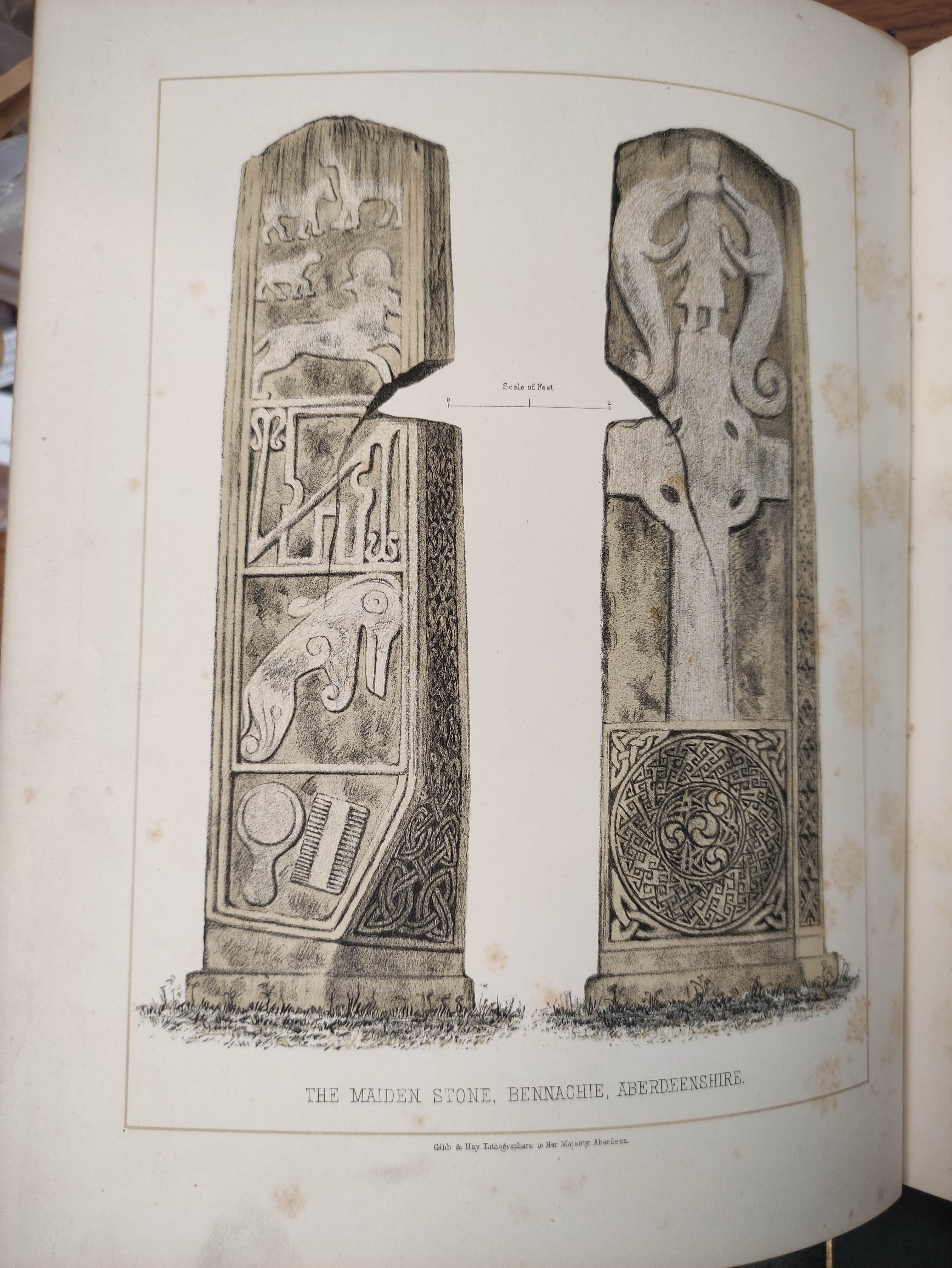 GRAHAM R. C.  The Carved Stones of Islay. Illus. Quarto. Worn orig. qtr. morocco, much internal - Image 13 of 15