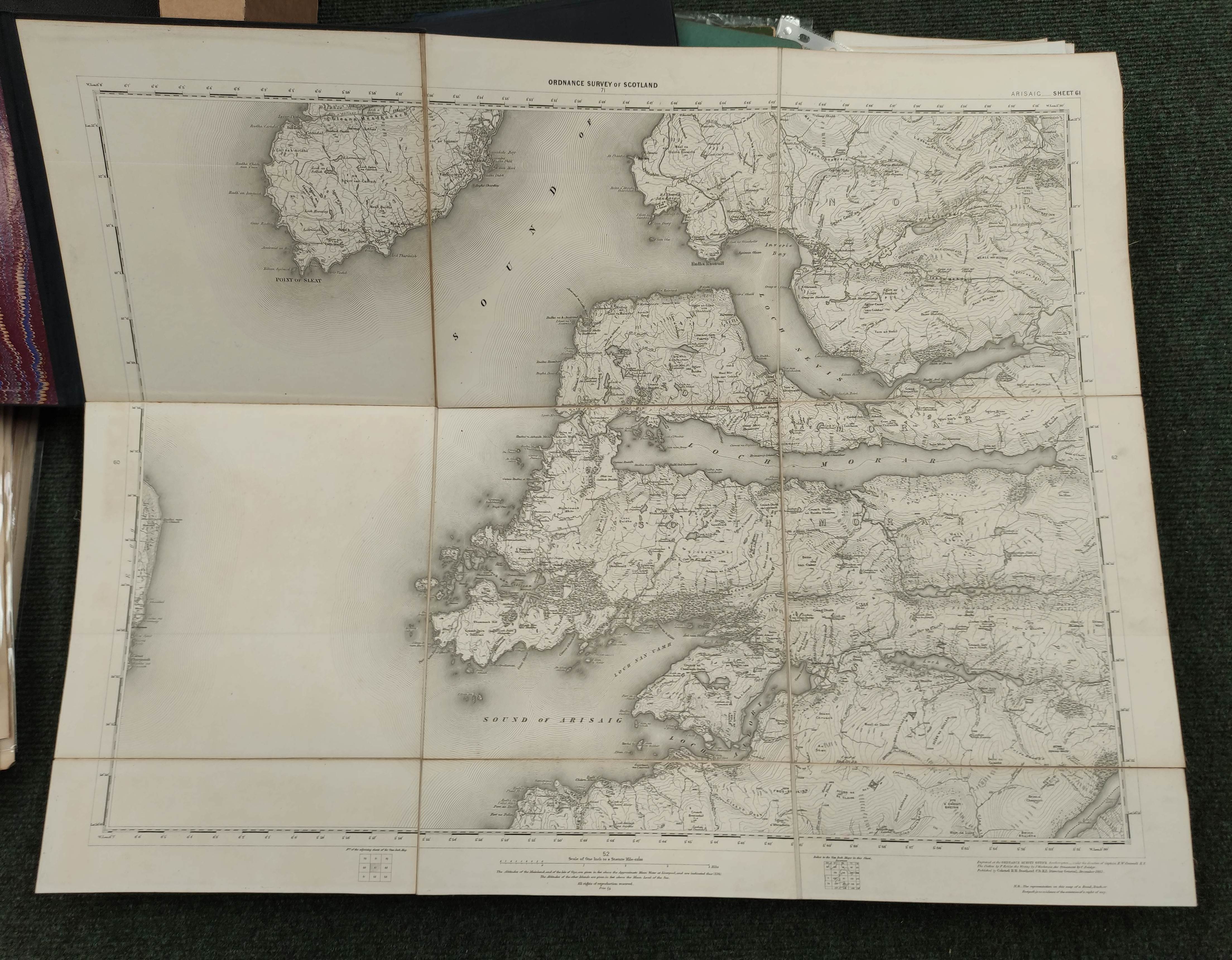 ROYAL COMMISSION (HIGHLANDS & ISLANDS, 1892).  5 fldg. col. maps of Skye, linen rebacked; also a - Image 5 of 6