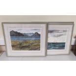 Jim Nicholson. Set of 4 pencil signed colour prints, ltd. eds. 500. Views in Skye & Scotland.