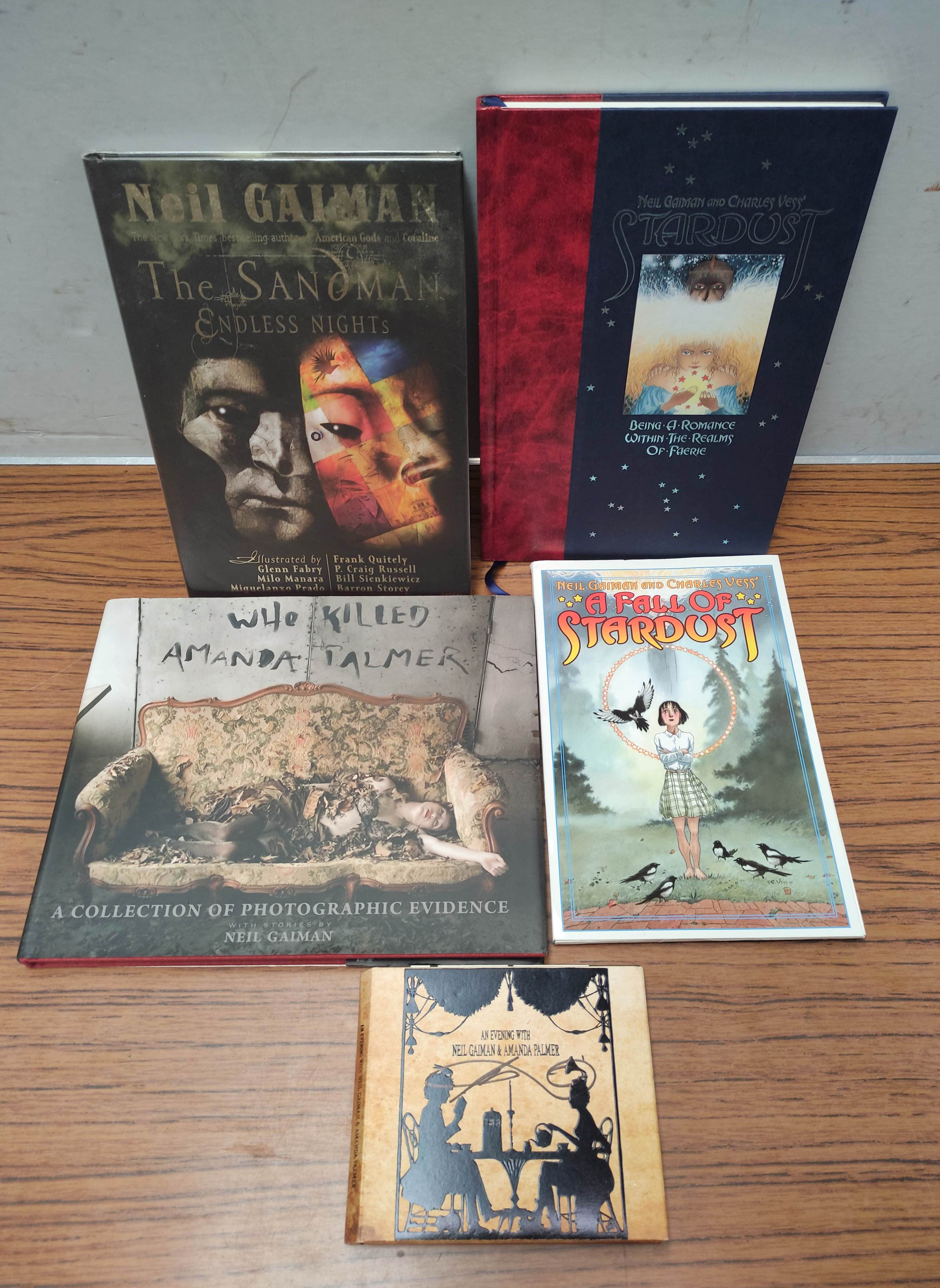 GAIMAN NEIL & VESS CHARLES.  Stardust. Signed & inscribed with sketch. Small folio. Pict. brds. N.
