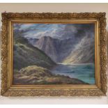 J. A. DANIEL. Dark Loch Coruisk, Skye. Signed, oil on canvas. 46cm x 61cm.